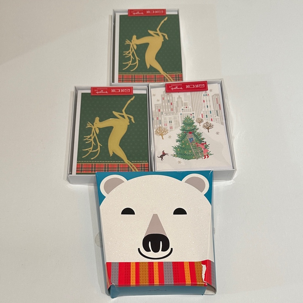 4 BOXES OF HALLMARK CHRISTMAS CARDS